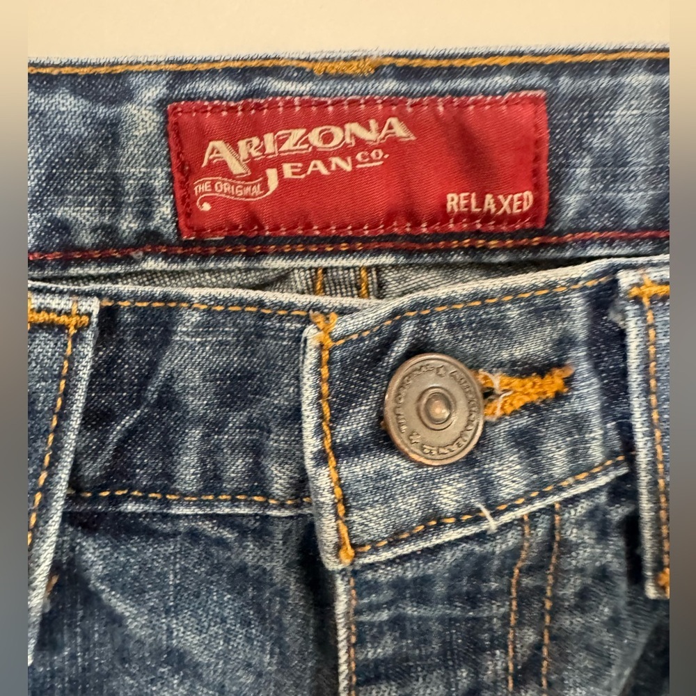 Arizona Girls Size 12 Regular Jeans Relaxed Fit Medium Wash - Picture 3 of 7